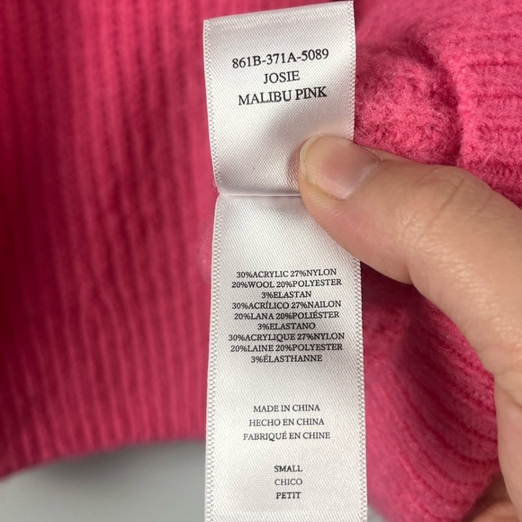 Rails Josie fuzzy Cardigan in Malibu Pink Wool Blend Size small - Picture 5 of 7